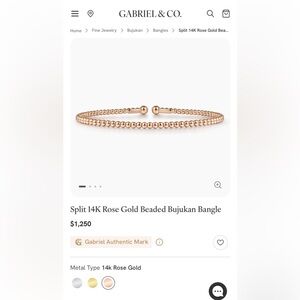 Gabriel & Co. 14K Rose Gold Beaded Bujukan Bracelet